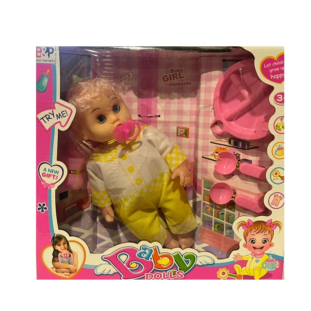 Inttox-Poupée Baby Series 34 cm avec Biberon 👧💗