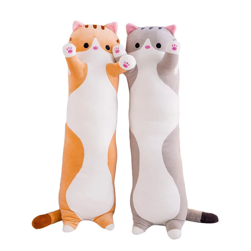 Inttox-Oreiller Long Chat en Peluche 🛏️