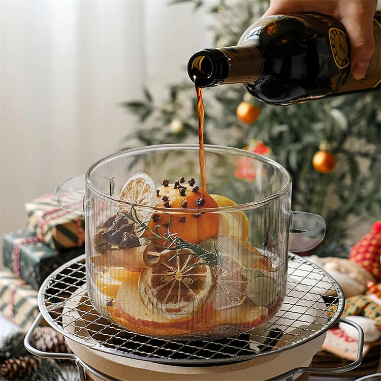 Inttox-🍲 Casserole en Verre 1,6 L avec Couvercle 🏡