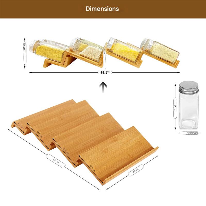 Inttox-🌿✨ Armoire de Cuisine à Épices en Bambou 4 piece