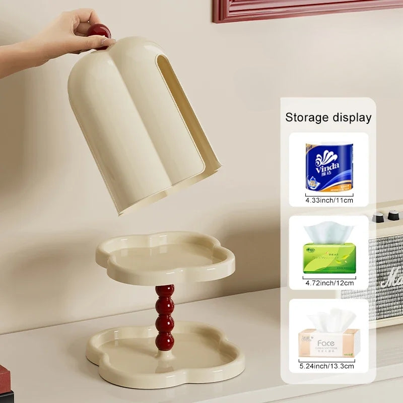 Inttox-Boîte à Mouchoirs Rétro Française 🇫🇷 | Design Café Chic ☕ | Organisateur Papier de Luxe ✨