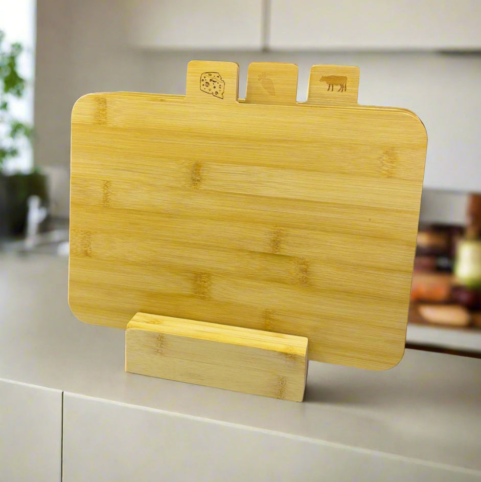 Inttox-🔪🌿 Ensemble de 3 Planches à Découper en Bambou Naturel