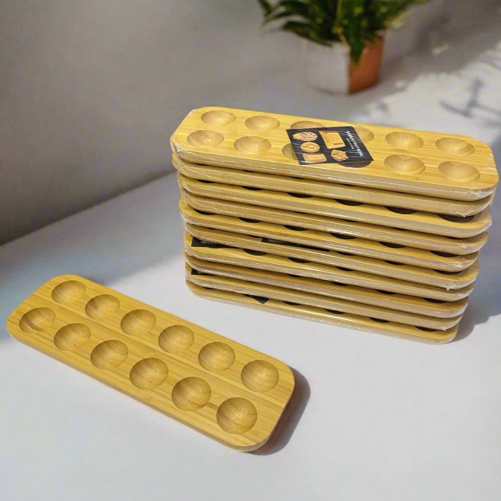 Inttox- Porte-Œufs en Bambou Naturel – Design Rectangulaire Épuré 🍳🌿