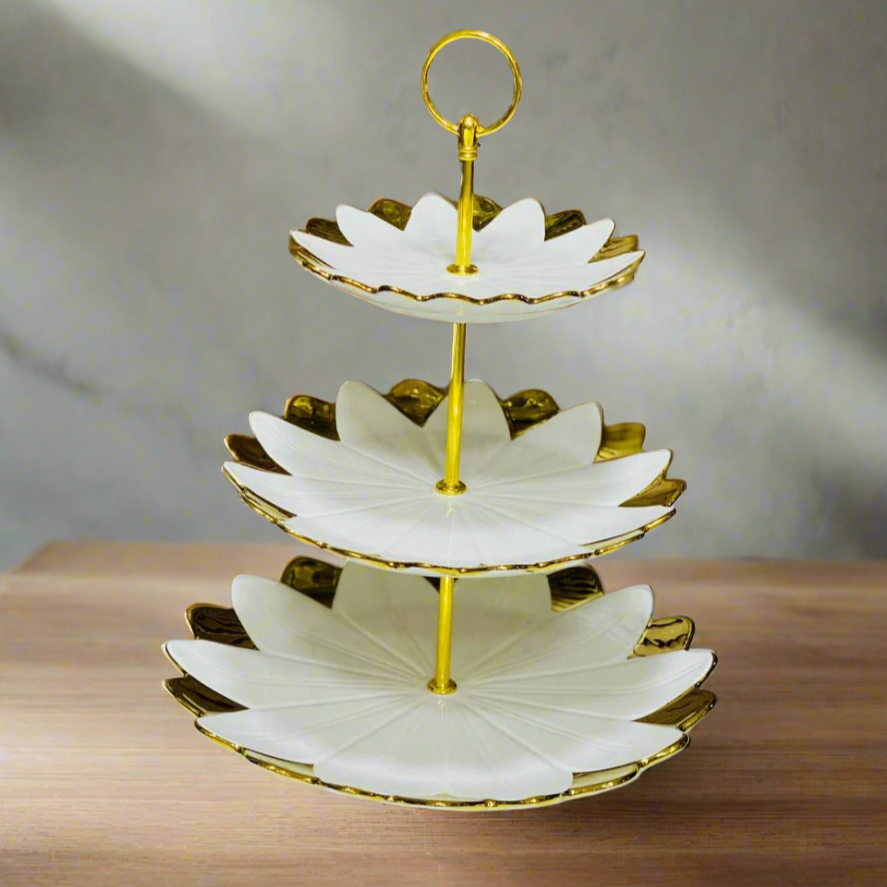 Inttox- 🍰 Présentoir à Gâteaux 3 Niveaux - Élégance et Raffinement ✨