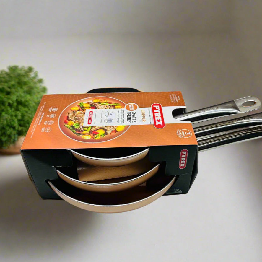 Inttox-Ensemble de 3 Poêles Copper Smart & Light 🟠 |