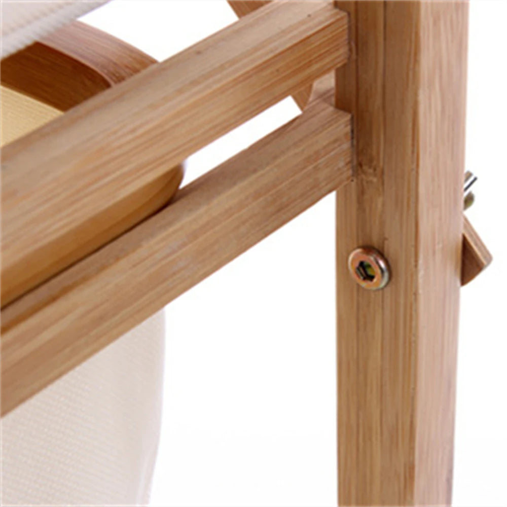 Inttox-🧺✨ Étagère de Rangement en Bambou avec Panier à Linge – Organisateur Chic pour la Maison 🌿🏡