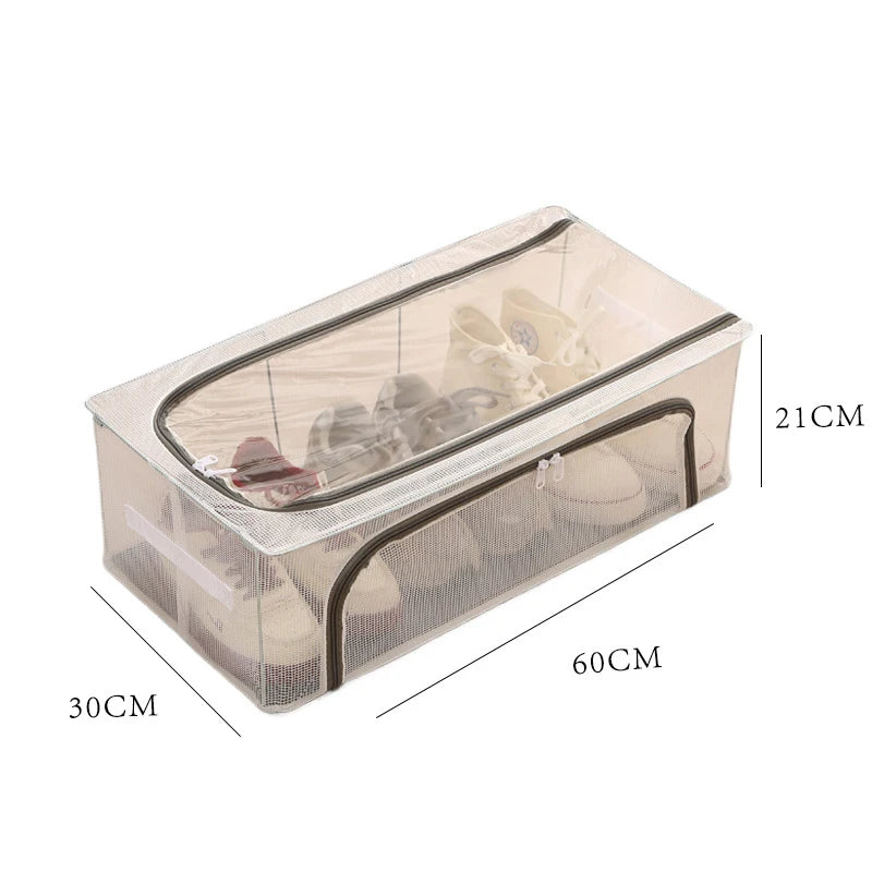 Inttox-Boîte de rangement transparente avec ouvertures double face, idéale pour chaussures et accessoires 👟