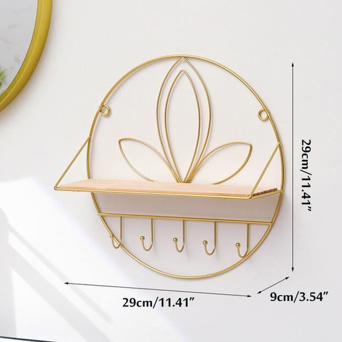 Inttox-Étagère Murale Nordique en Fer 🖤 – Déco & Rangement