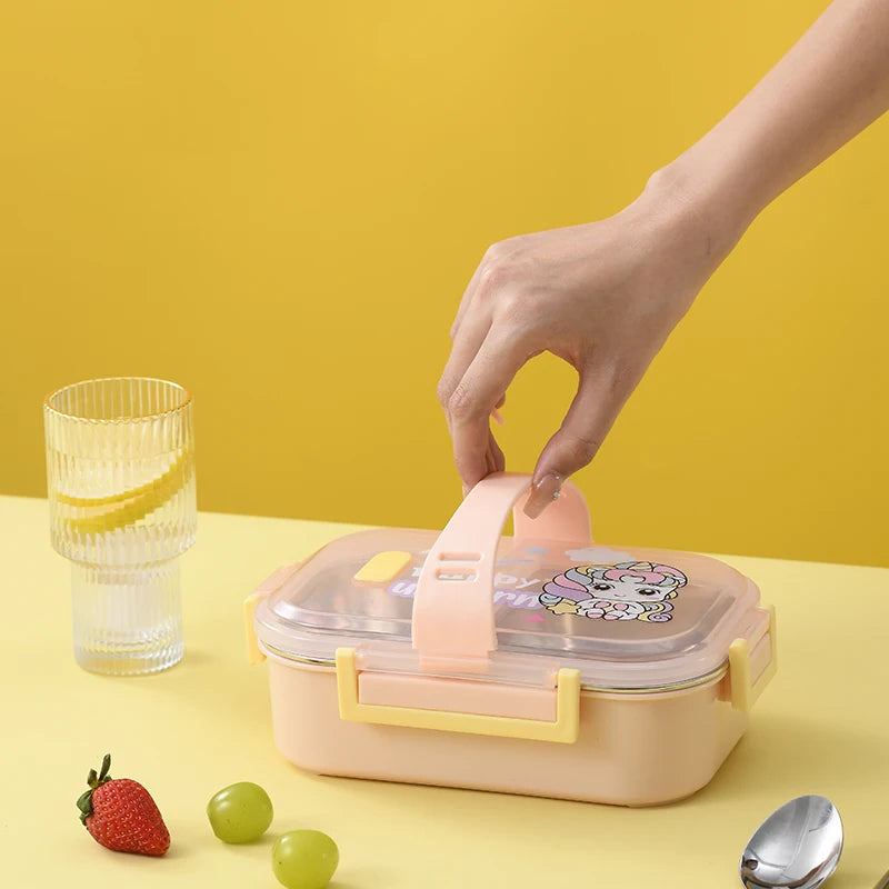 Inttox-🍱♻️ Boîte à lunch rectangulaire en acier inoxydable