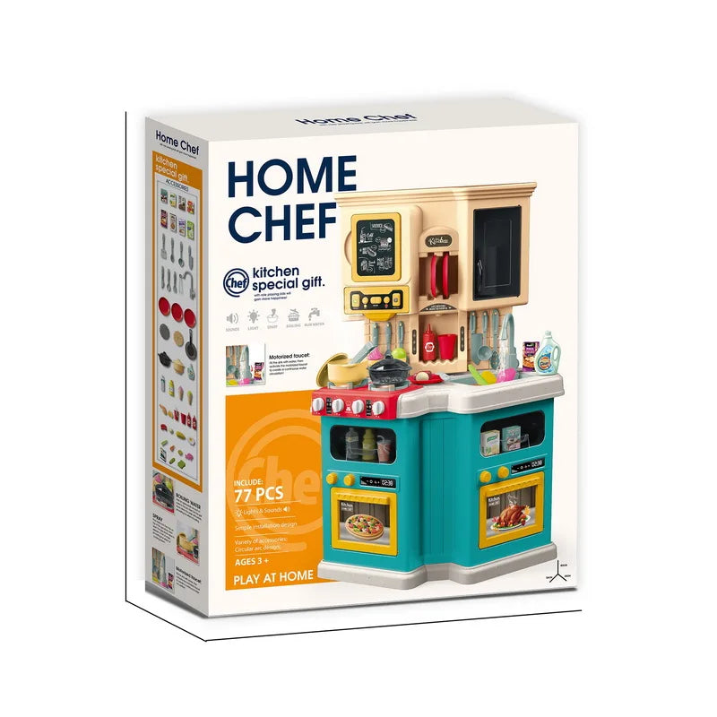 Inttox-Grande Cuisine Éducative Double Face pour Enfants 🍲🎵