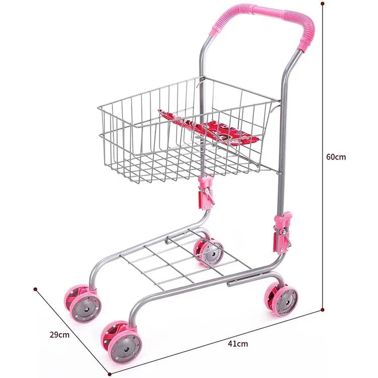 Inttox-Mini Chariot de Supermarché en Métal pour Enfants 🛍️