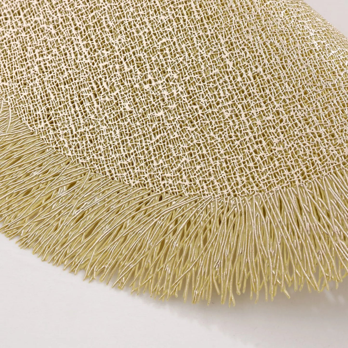 Inttox-Tapis Rond Doré en Relief – Style Européen Élégant 🏛️🍴 6 piece