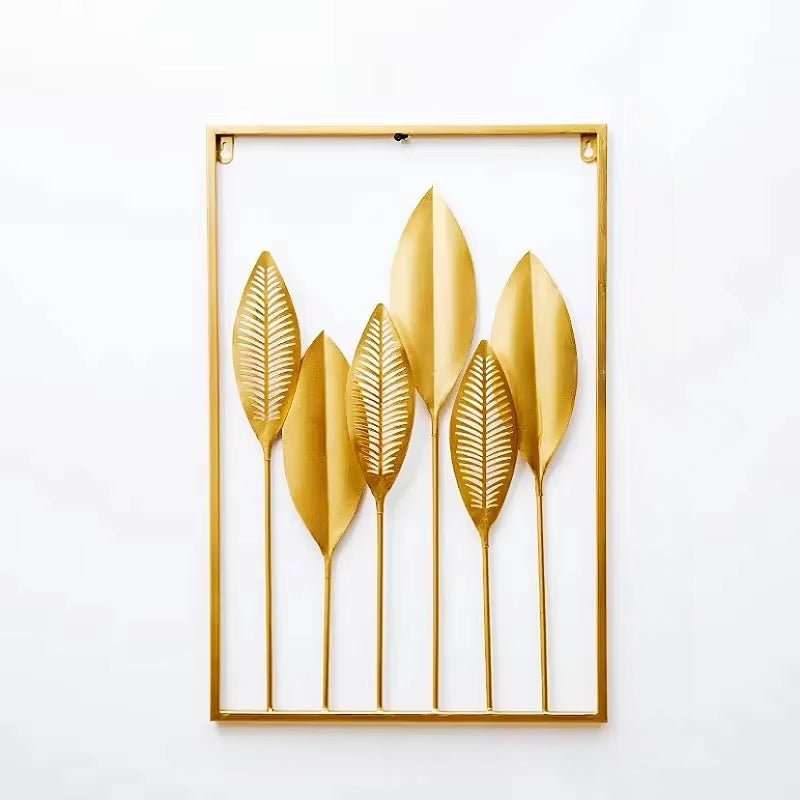 Inttox-Décoration Murale en Métal en Fer Forgé - Plante de Cuir Chevelu