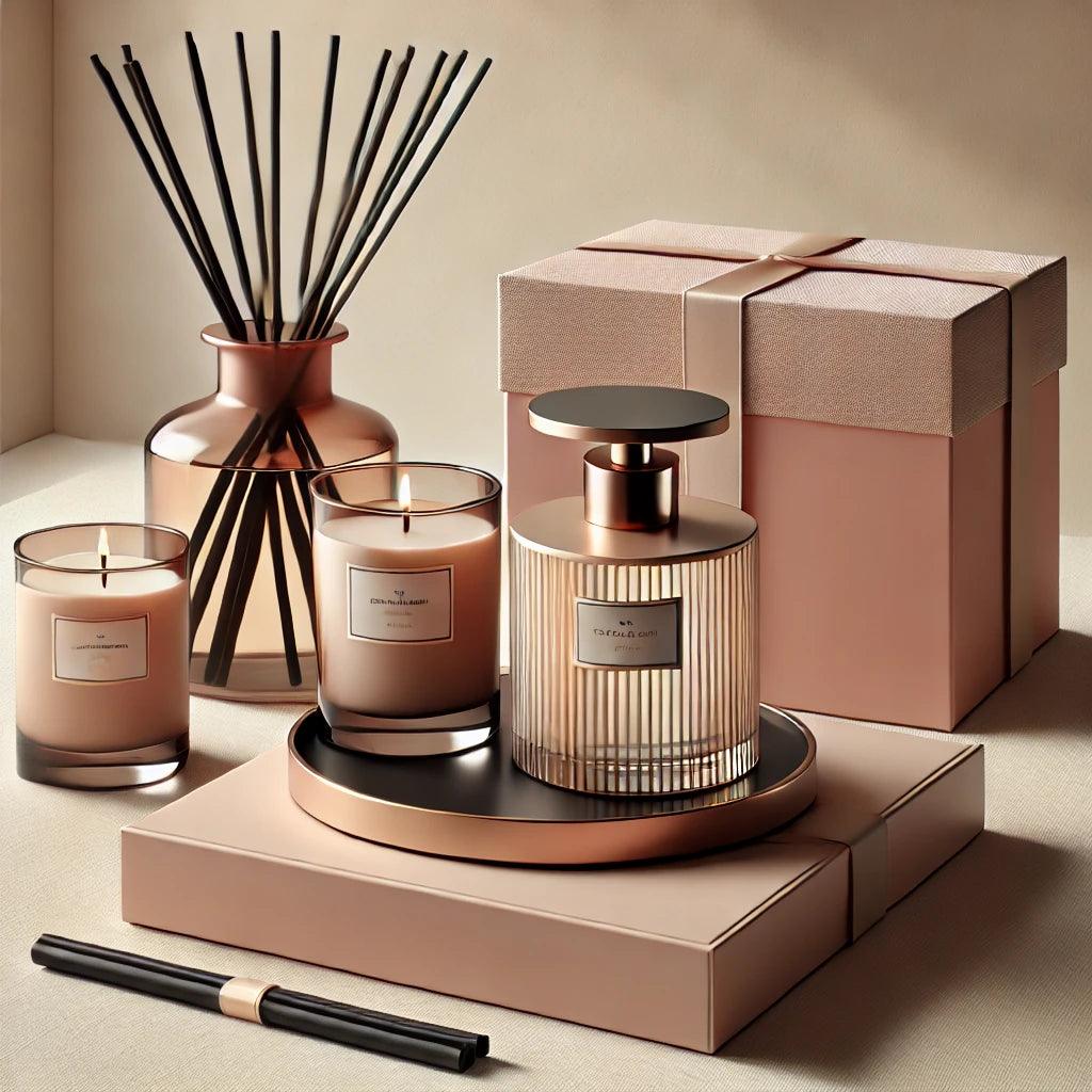 Inttox-Coffret Cadeau Premium Bougies et Diffuseur - Senteur Sophistiquée