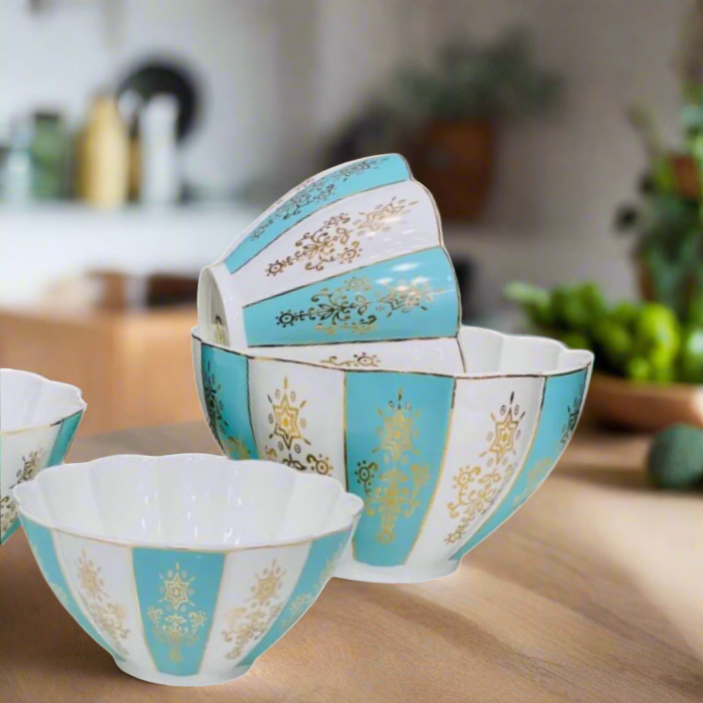 Inttox-🏺 Set de Saladiers en Porcelaine - 4 piece ✨