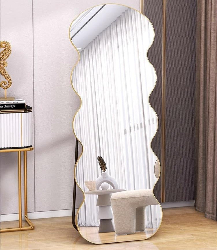 Inttox-🪞✨ Miroir Ondulé Asymétrique – Nouvelle Tendance Déco Longue Taille 🏡🌊