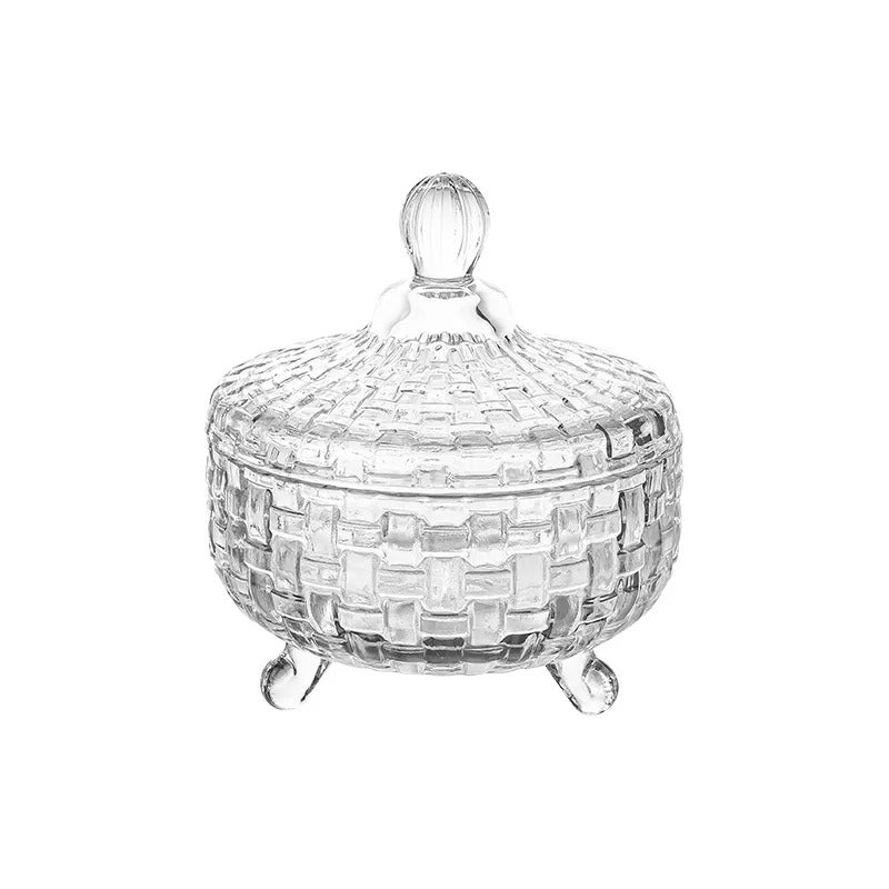 Inttox-✨ Bocaux à Bonbons Cristal – Contenants en Verre Transparent avec Couvercle 🎁🫙