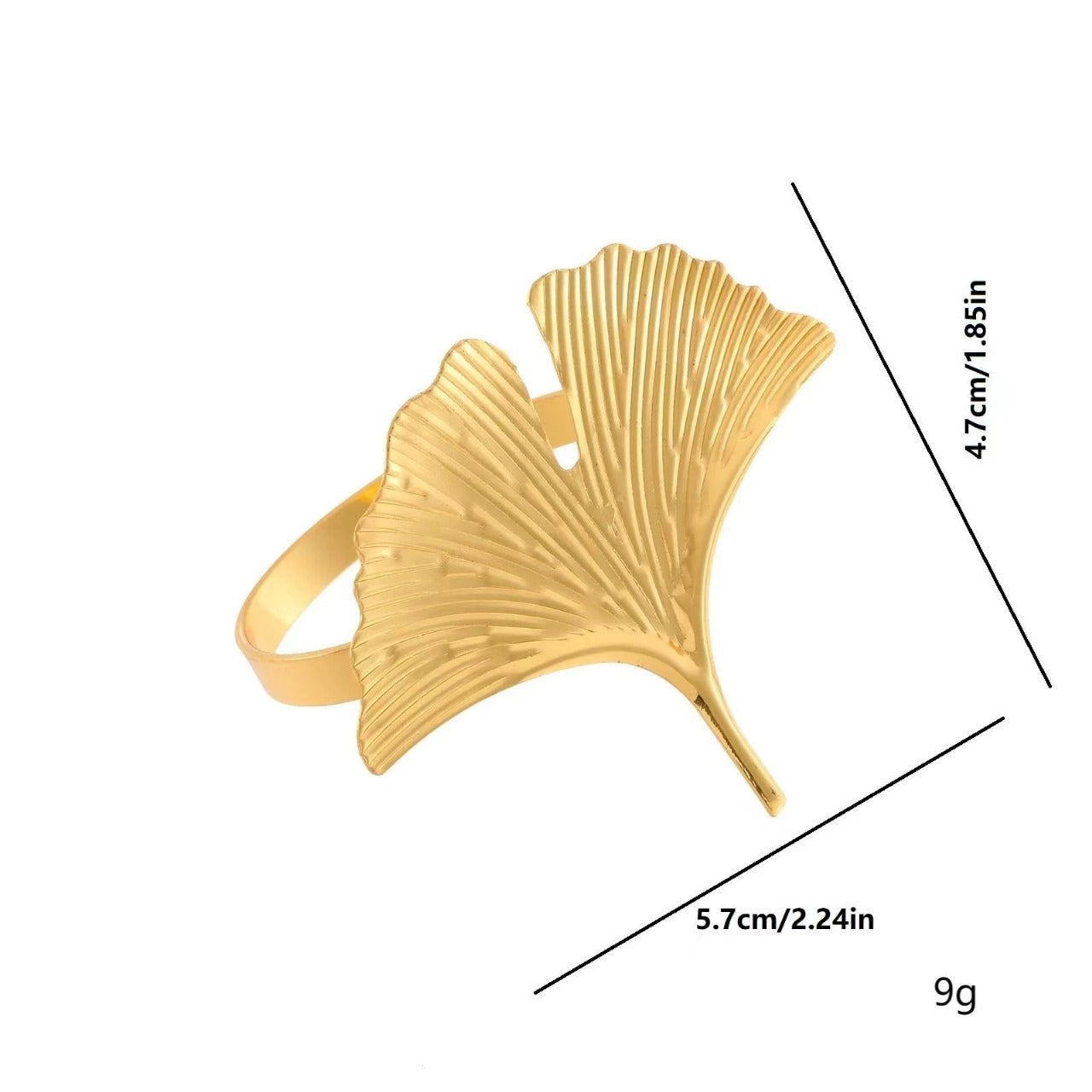 Inttox-🍃✨ Boucle de Serviette en Forme de Feuille 🍽️ 6 piece