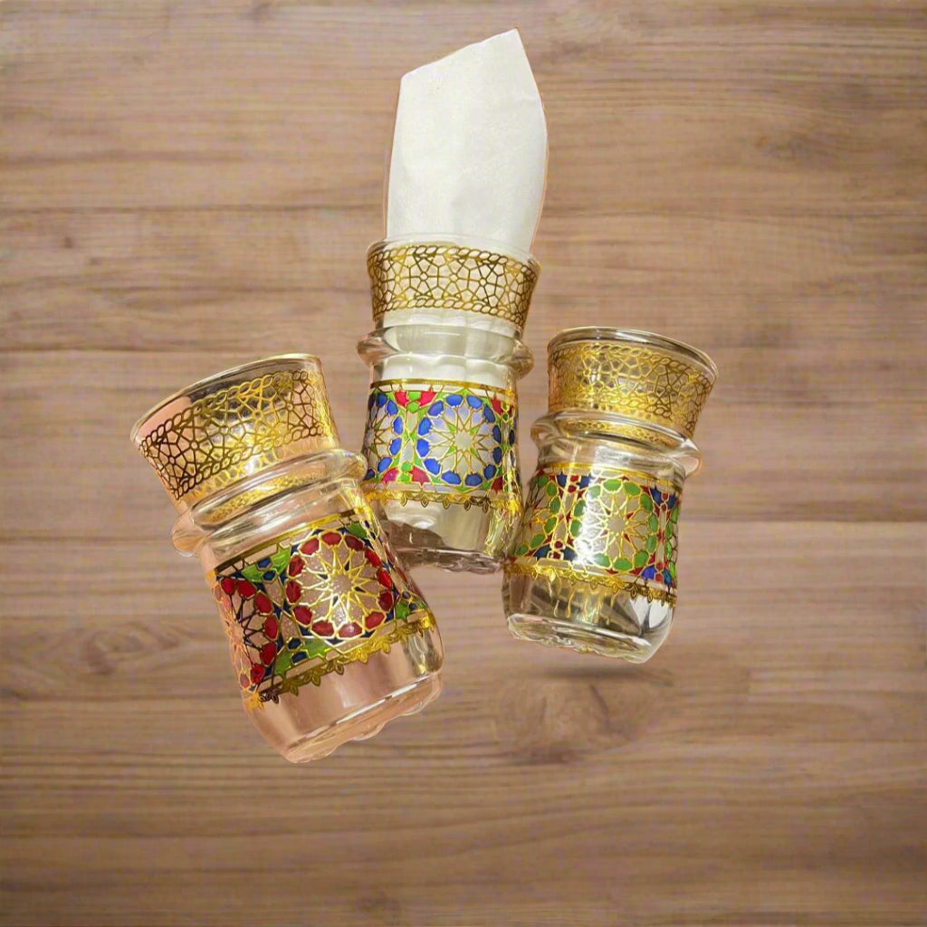 Inttox-🥃 Verres à Thé en Verre Doré (Set de 12) ✨