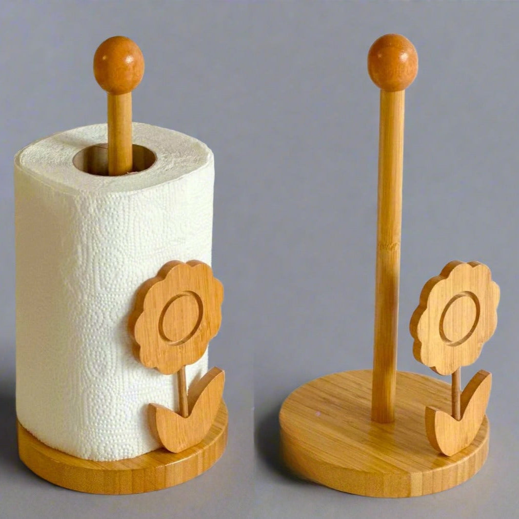 Inttox-Porte-rouleau de cuisine en bambou 🌸🍽️