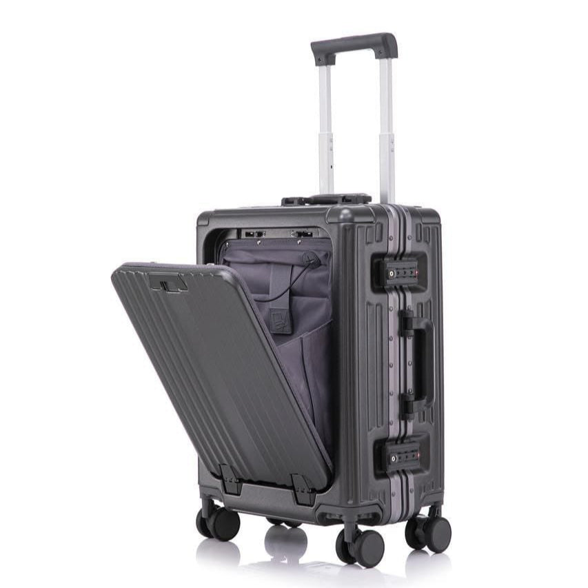 Inttox-🧳✨ Valise Cabine Multifonction 3-en-1 en Polycarbonate 💼☕🔌