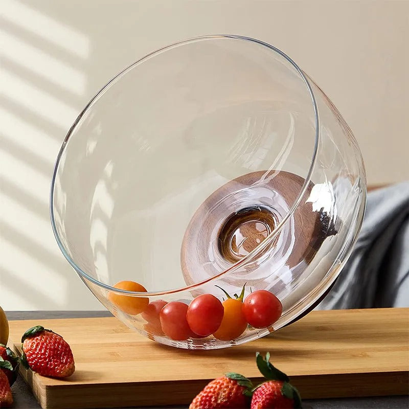 Inttox- Bol de Service Élégant à Pied pour Fruits, Salades & Desserts 🍓🍇