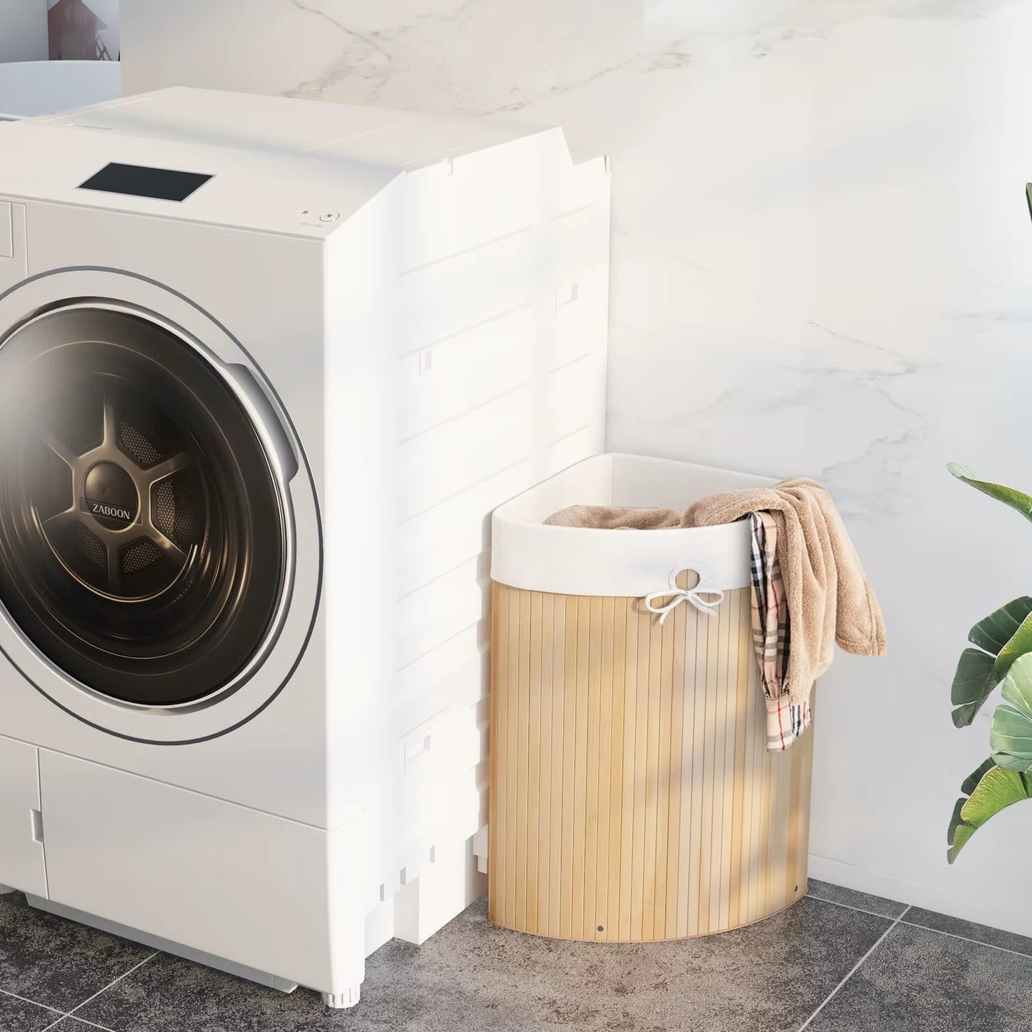 Inttox-🧺 Panier à Linge Sale Pliable en Bambou – Avec Couvercle | Organisation Maison & Buanderie ♻️✨