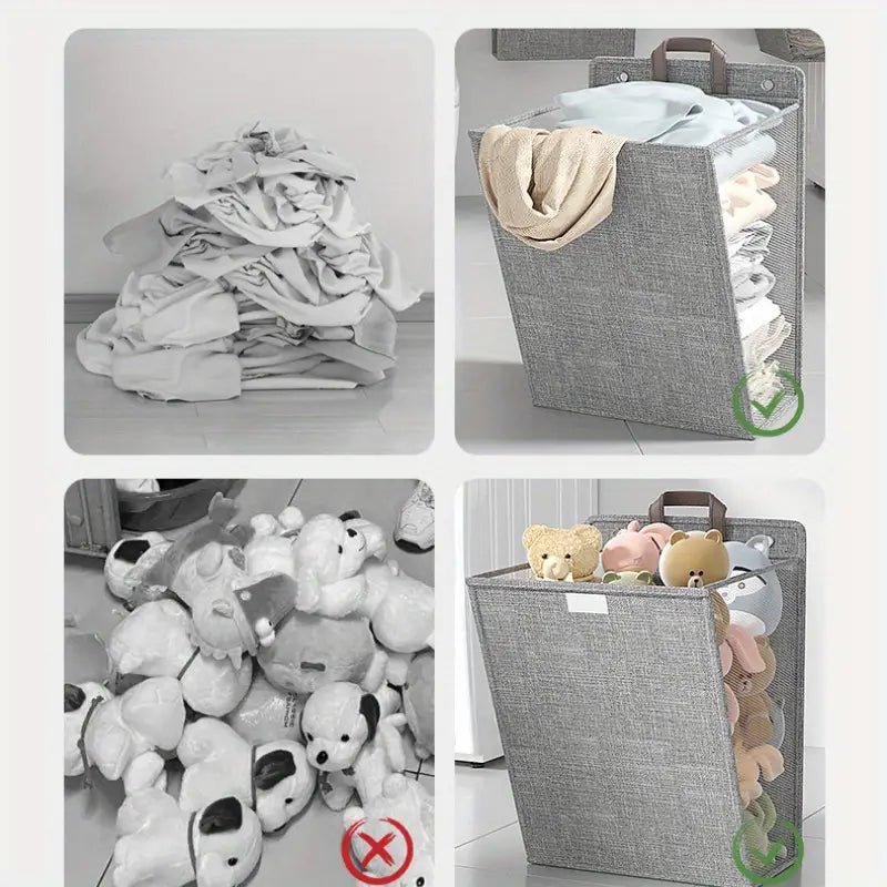 Inttox-🧺 Panier à Linge Suspendu Multifonction – Avec 2 Crochets Muraux Inclus 🪝