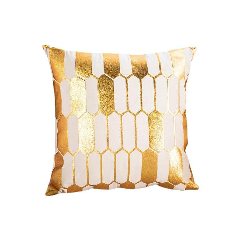 Inttox-Housse de Coussin en Velours Doré Nordique – Taie d’Oreiller de Luxe pour Canapé
