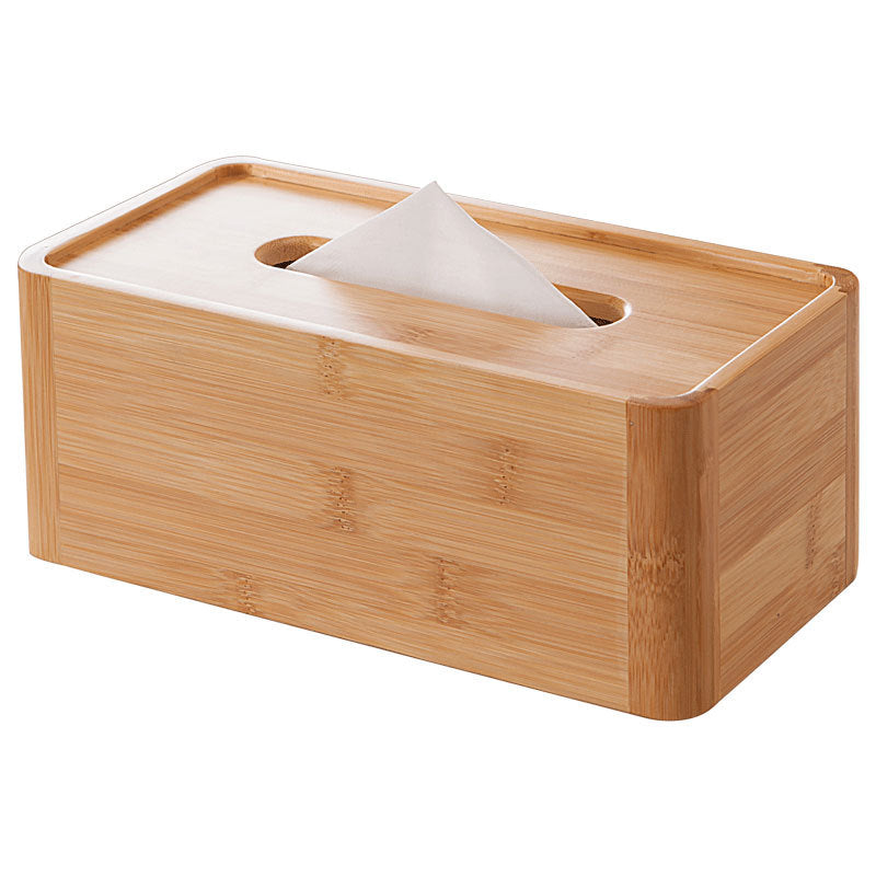 Inttox-🌿 Boîte à Mouchoirs Design Vintage en Bambou 🪵✨