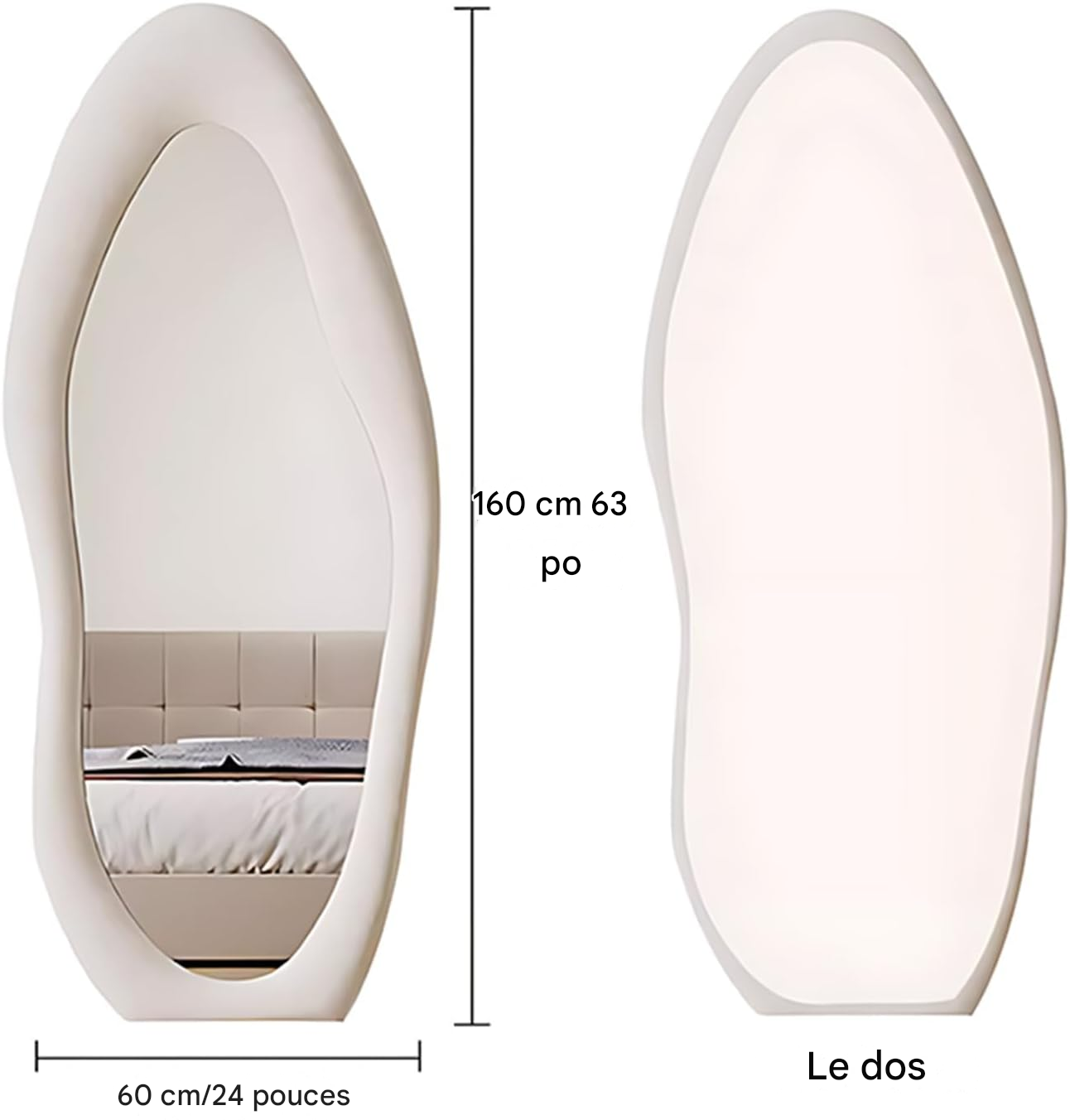 Inttox-✨ Miroir Pleine Longueur – Design Unique & Élégance Intemporelle 🌟