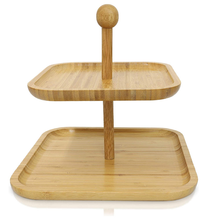 Inttox-🎂 Présentoir à Gâteau en Bambou – Inttox 🍵✨