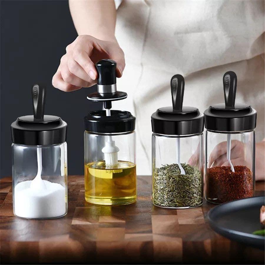Inttox-Ensemble de Flacons à Épices en Verre - Organisation Cuisine - Inttox