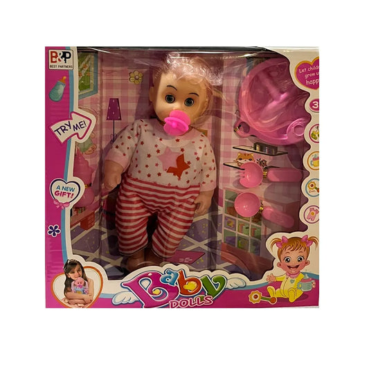 Inttox-Poupée Baby Series 34 cm avec Biberon 👧💗
