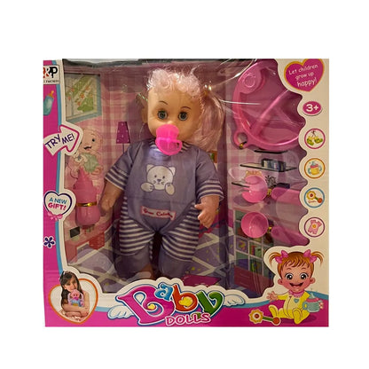 Inttox-Poupée Baby Series 34 cm avec Biberon 👧💗