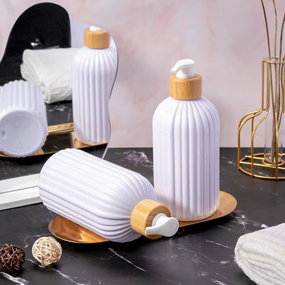 Inttox-Set de 2 Bouteilles de Luxe et avec plateau bambou