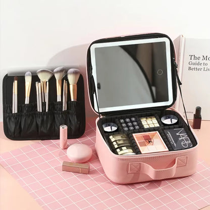 Inttox-Trousse à Cosmétiques LED Intelligente avec Miroir 💄