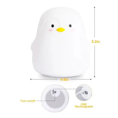 Inttox-Veilleuse en Silicone Mignon avec Interrupteur & Recharge USB 🔋✨