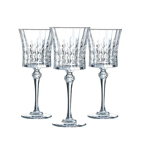 Inttox-Ensemble de 6 verres en cristal sans plomb – Design vintage en relief diamant pour eau et jus, parfait pour événements et mariages