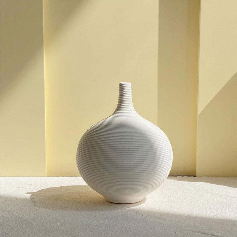 Inttox- Vase Blanc Créatif INS Nordique en Céramique 2 piece - Inttox