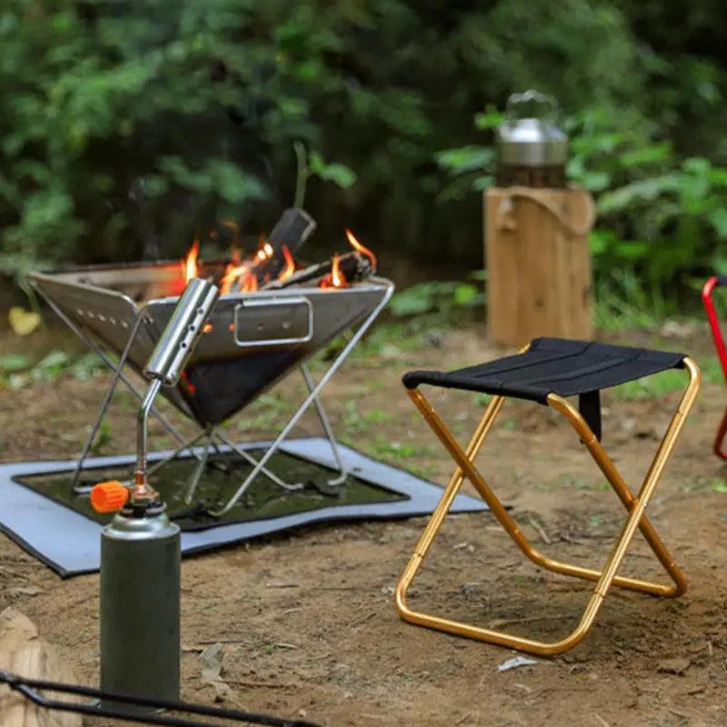 Inttox-abouret de Camping Pliable en Alliage d'Aluminium Doré