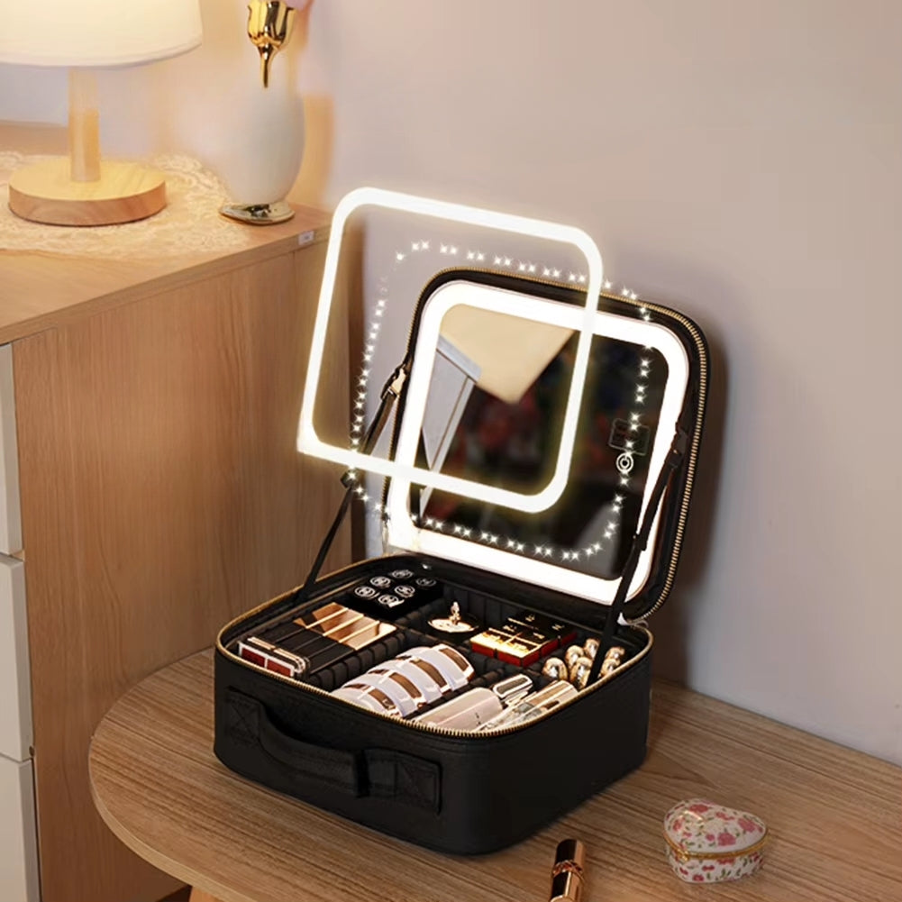 Inttox-Trousse à Cosmétiques LED Intelligente avec Miroir 💄