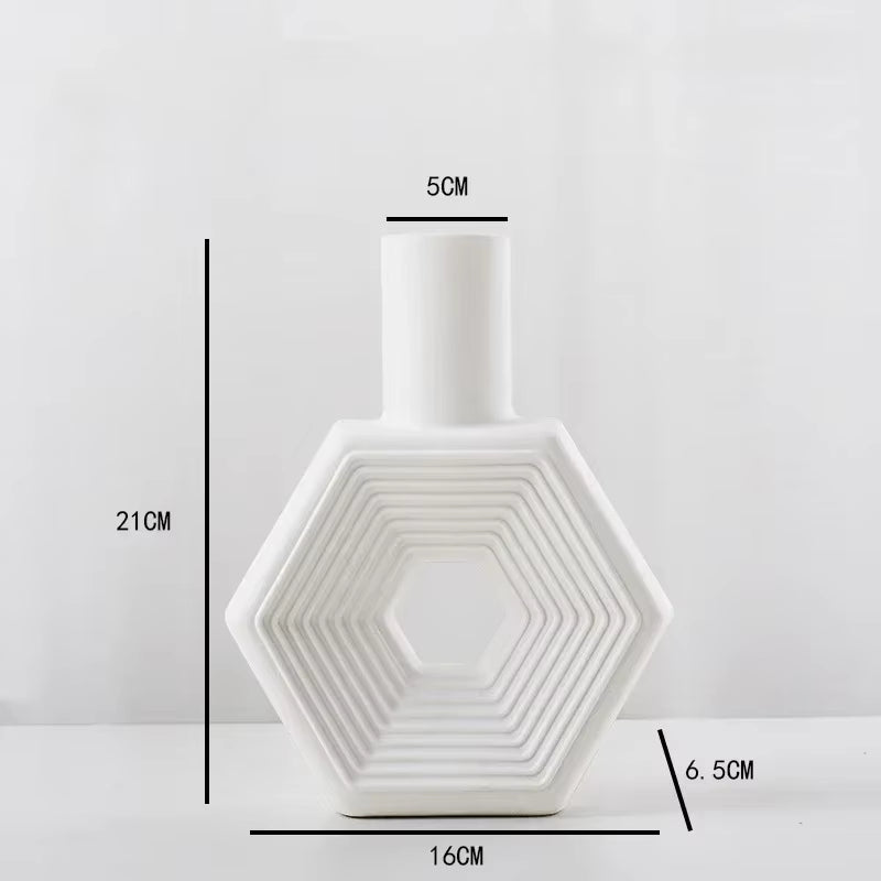 Inttox-Vase à Fleurs en Céramique  – Design Original et Épuré