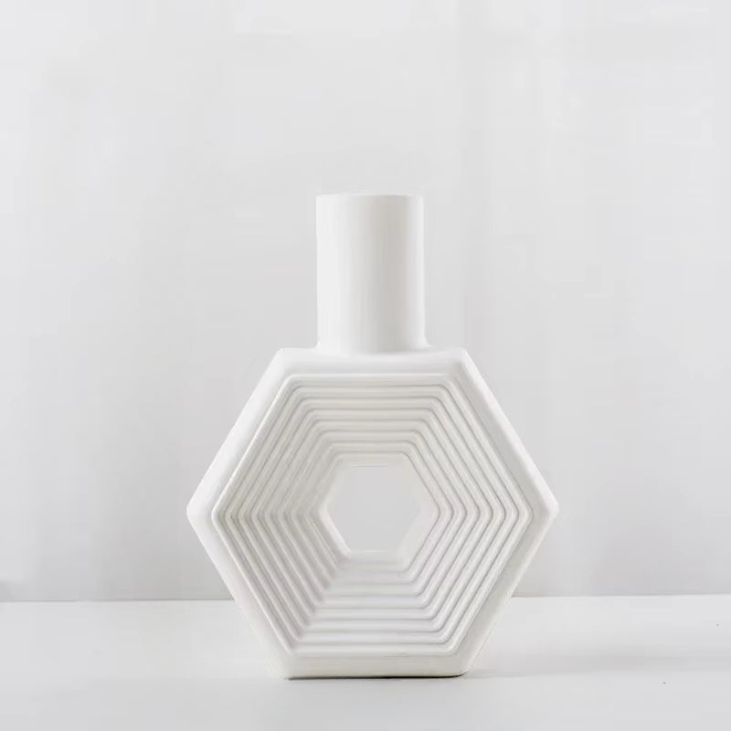 Inttox-Vase à Fleurs en Céramique  – Design Original et Épuré