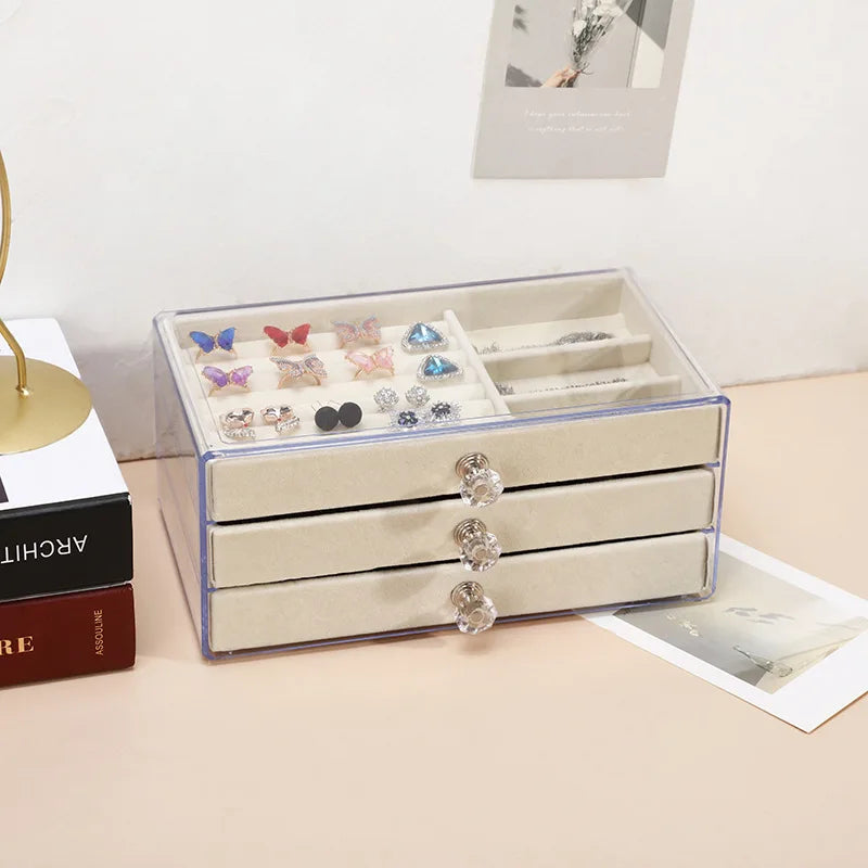 Inttox-Organisateur de Bijoux en Acrylique pour Boucles d'Oreilles, Colliers et Accessoires