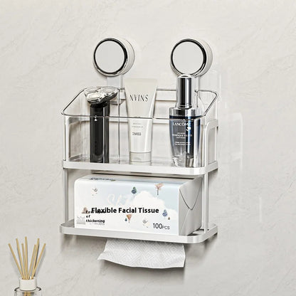 Inttox-Support Mural Sans Poinçon Multi-Usages 🛠️ | Porte-Papier & Rangement Fer Art 🧼✨
