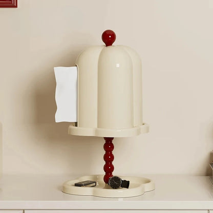 Inttox-Boîte à Mouchoirs Rétro Française 🇫🇷 | Design Café Chic ☕ | Organisateur Papier de Luxe ✨