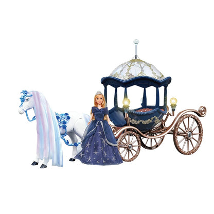 Inttox-Chariot de Princesse ✨ avec Poupée & Cheval Lumineux