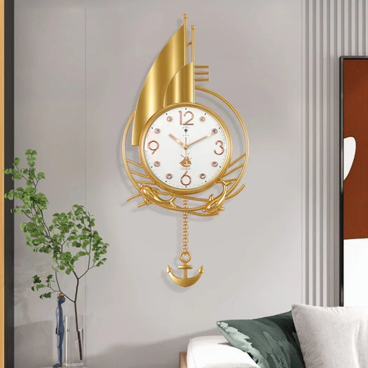 Inttox-Horloge Murale Voilier