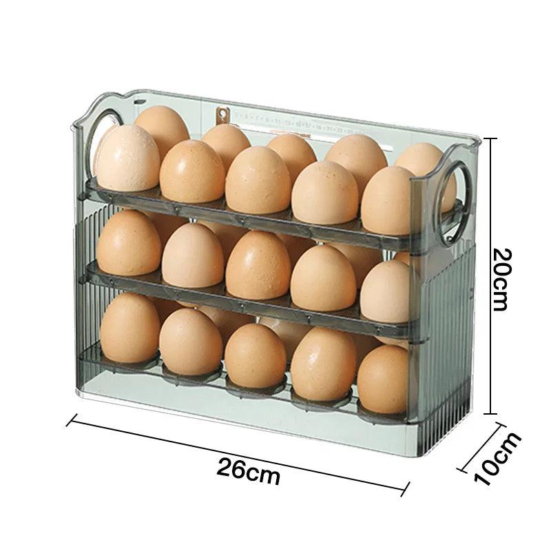 Inttox-Boîte de Rangement d'Œufs Rotative à 30 Grilles - Inttox